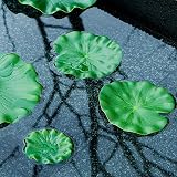 FFWHKON Floating Lily Pads 6Pcs Plastic Pond Ornaments Foliage view 6