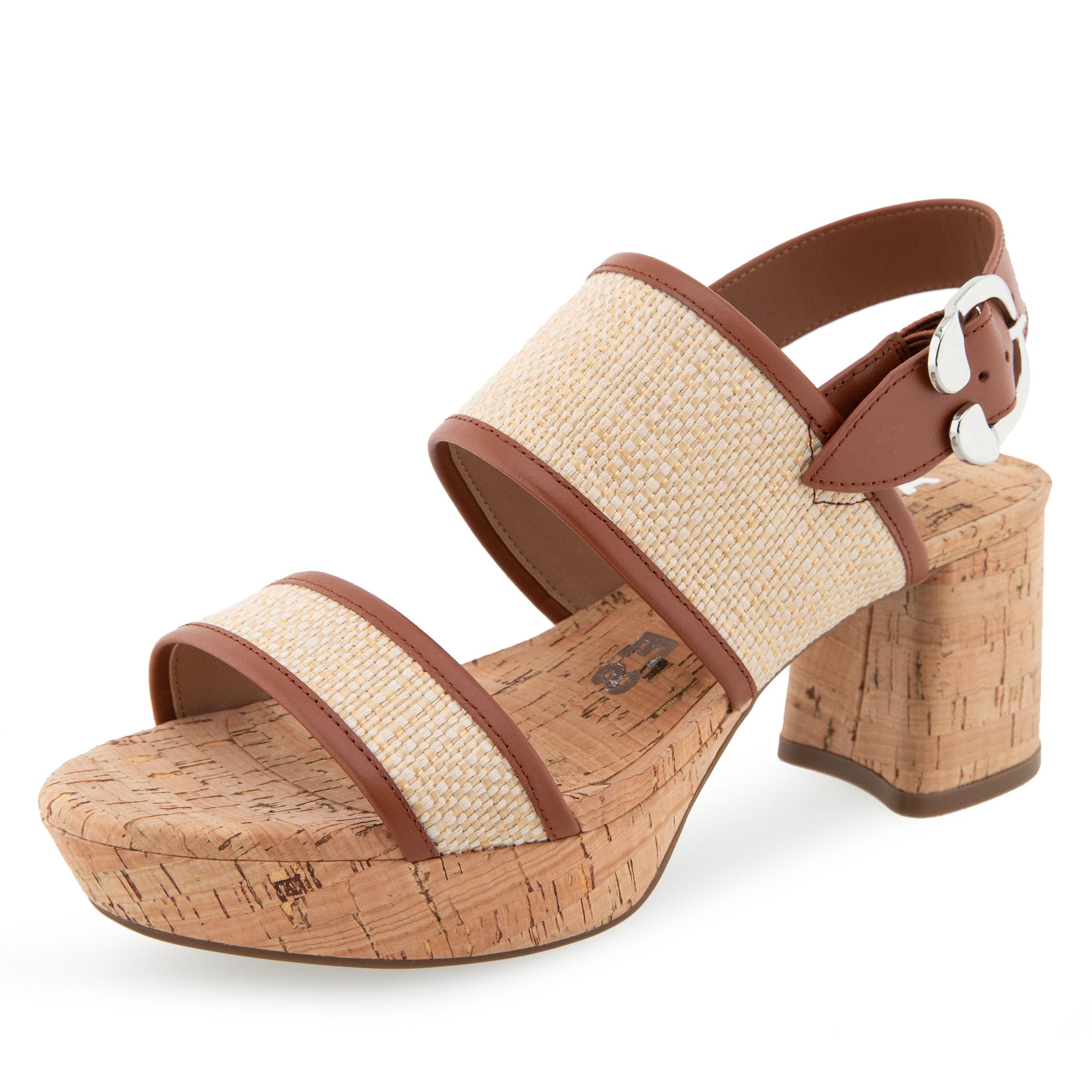 Aerosoles Women’s Camera Platform Heeled Sandal, Sand Raffia, 10
