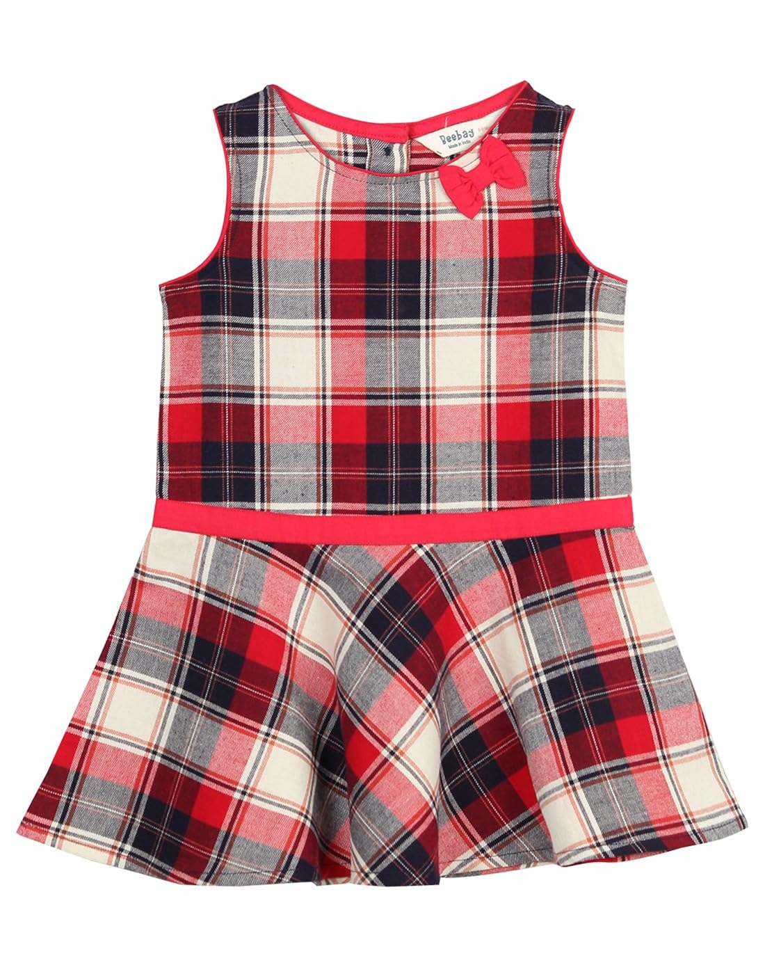 red check tunic dress