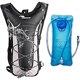 Mobihome Hydration Backpack & 2L Leak Proof Water Hydration Bladder,Lightweight Running Backpack & Hydration Pack, Running, Hiking, Cycling, Climbing,Skiing for Men Women & Kids, Airflow Camel Pack