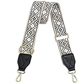 Purse Strap,1.5" Leather End Shoulder Strap Adjustable Replacement,Retro Multi-Pattern Crossbody Bag Straps