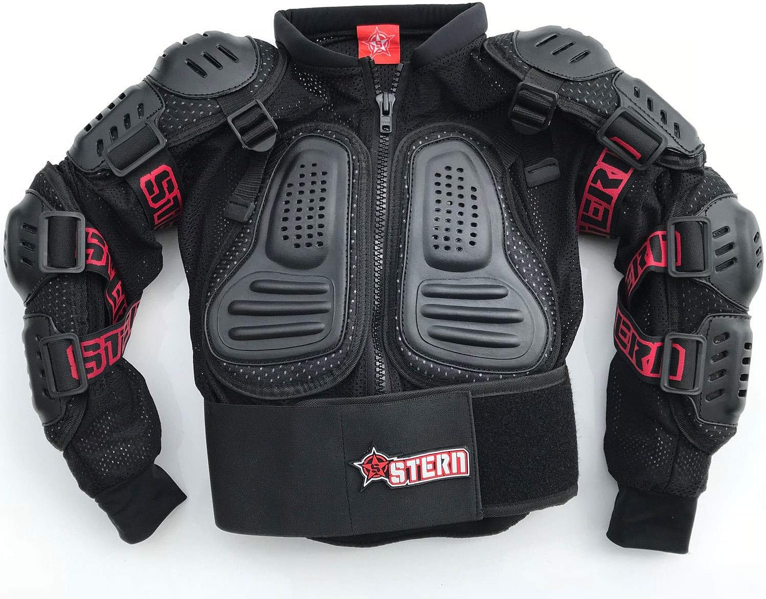Kids Stern Motocross MX Body Armour Suit quad bike Jacket Black (12 Years)