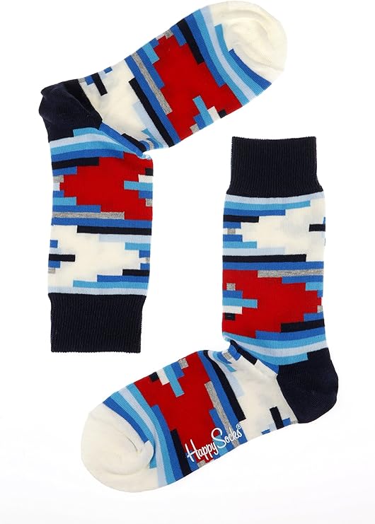 Happy Socks Stripe Off Sock Calcetines, Multi Dark Blue, 3640 para