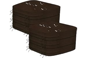 Iristykilin 17'' x 16'' x 2.5"Thick Chair Cushions for Dining Chairs, 6 Pack WaterProof Easy Clean Kitchen Chair Pads with Ties and Non-Slip Backing - 30D High Elastic Foam Soft Kitchen Chair Cushions