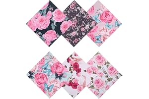 BSZYKZDXI 6PCS Thickened Glasses Cleaning Cloth Elegant Flower Design Microfiber Cleaning Cloth, Multi-Colored Eyeglass Lens Cleaning Cloths, Soft Wipes for Reusable Eyeglass and Phone Screens (Peony)