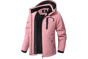 DDQLADY Women's Waterproof Ski Jacket Warm Winter Coat Snowboard Rain Jacket Hooded Windbreaker