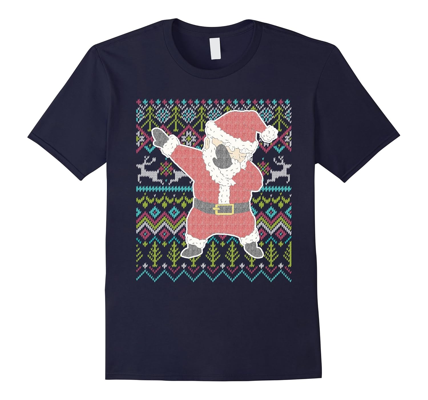 Dabbing Santa Claus Ugly Sweater Christmas Xmas T-Shirt-ANZ