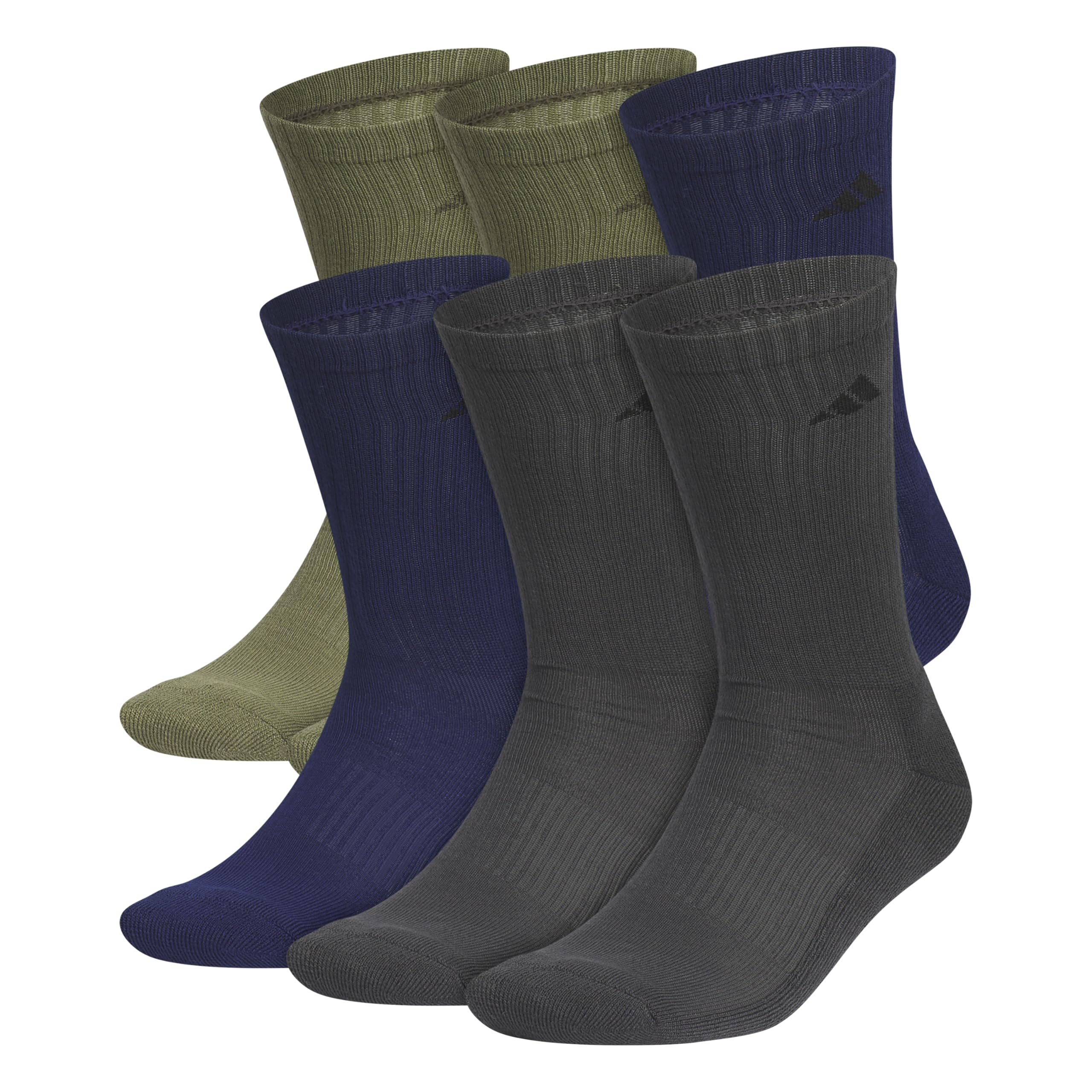 adidas Men's Athletic 6-Pack, Cushioned Crew Socks