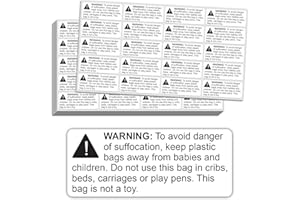 Anylabel 2.4" x 1" Rectangular Suffocation Warning Labels for Shipping and Packing, Keep Away from Small Children, Pack of 500