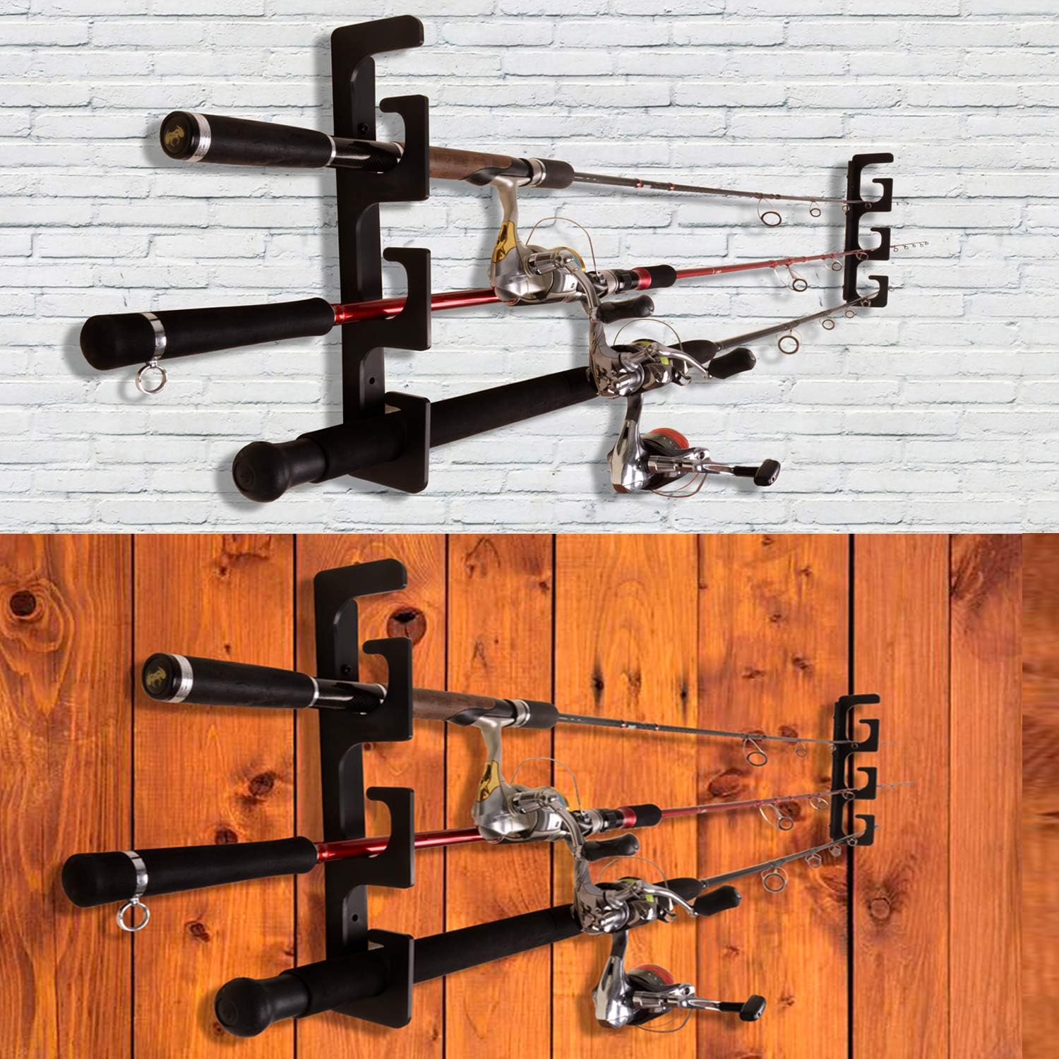 Ceiling Rod Rack Fishing Rod Rack Storage for Ceiling or Wall-Ultra Sturdy Strong Weatherproof Indoor and Outdoor Use, Holds 6 Rods: Home Improvement