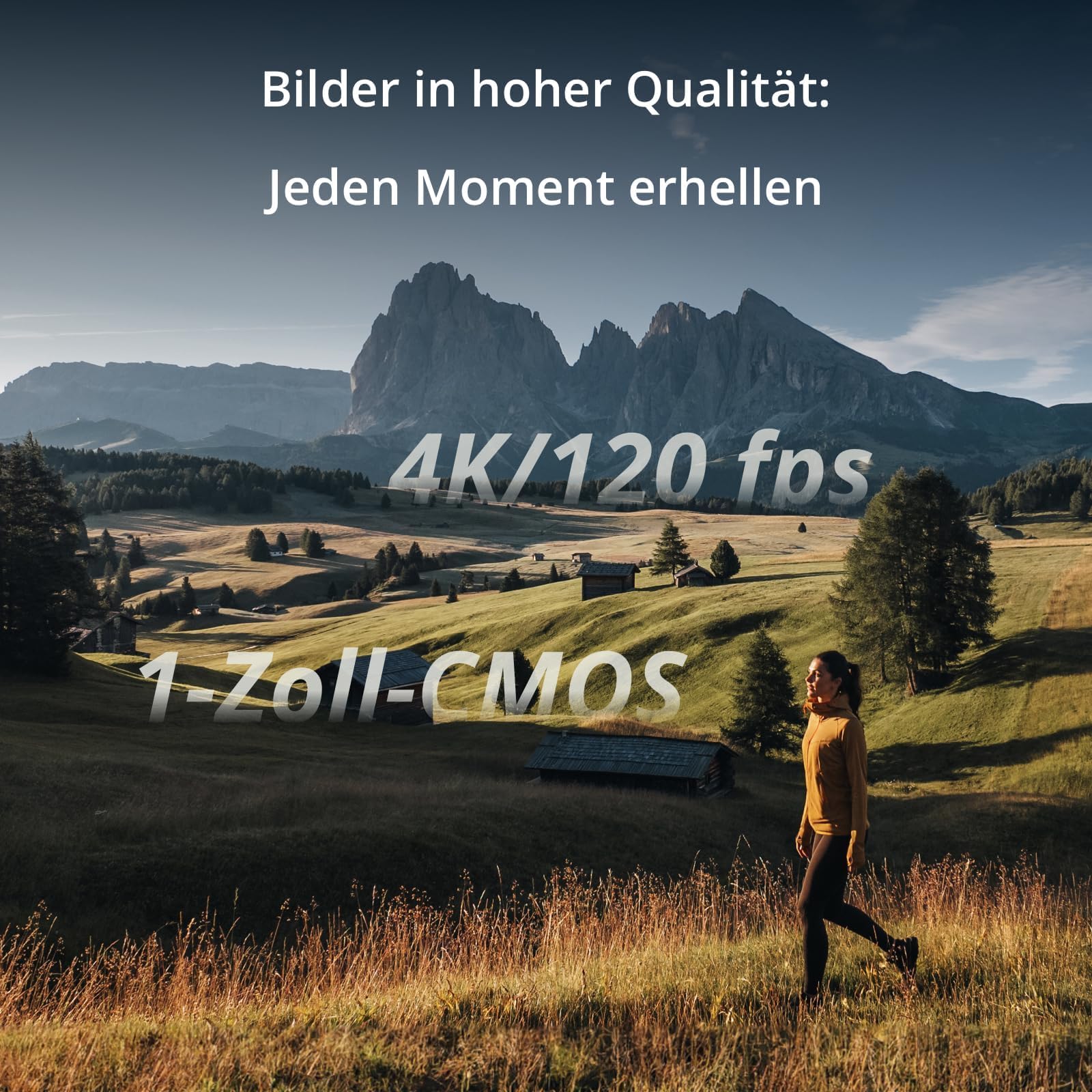 DJI Osmo Pocket 3 Kreativ Combo, vlog kamera 4K mit 1-Zoll-CMOS und 4K/120 fps Video, 3-Achsen-Stabilisierung, digital kamera, schnelles Scharfstellen, inkl. Mikrofon für klaren Ton, YouTube 2
