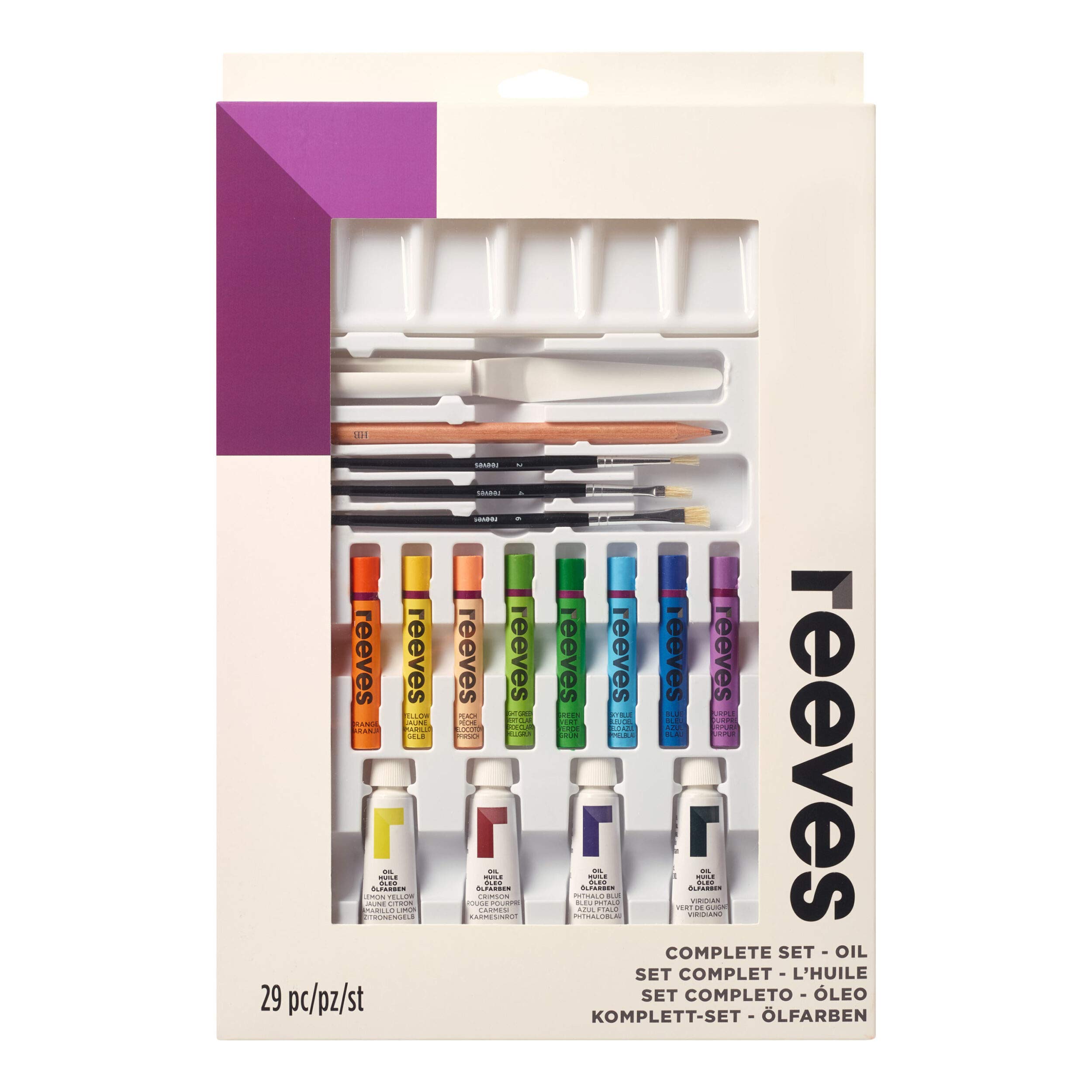 Reeves Oil Paint Complete Set - 29-Piece
