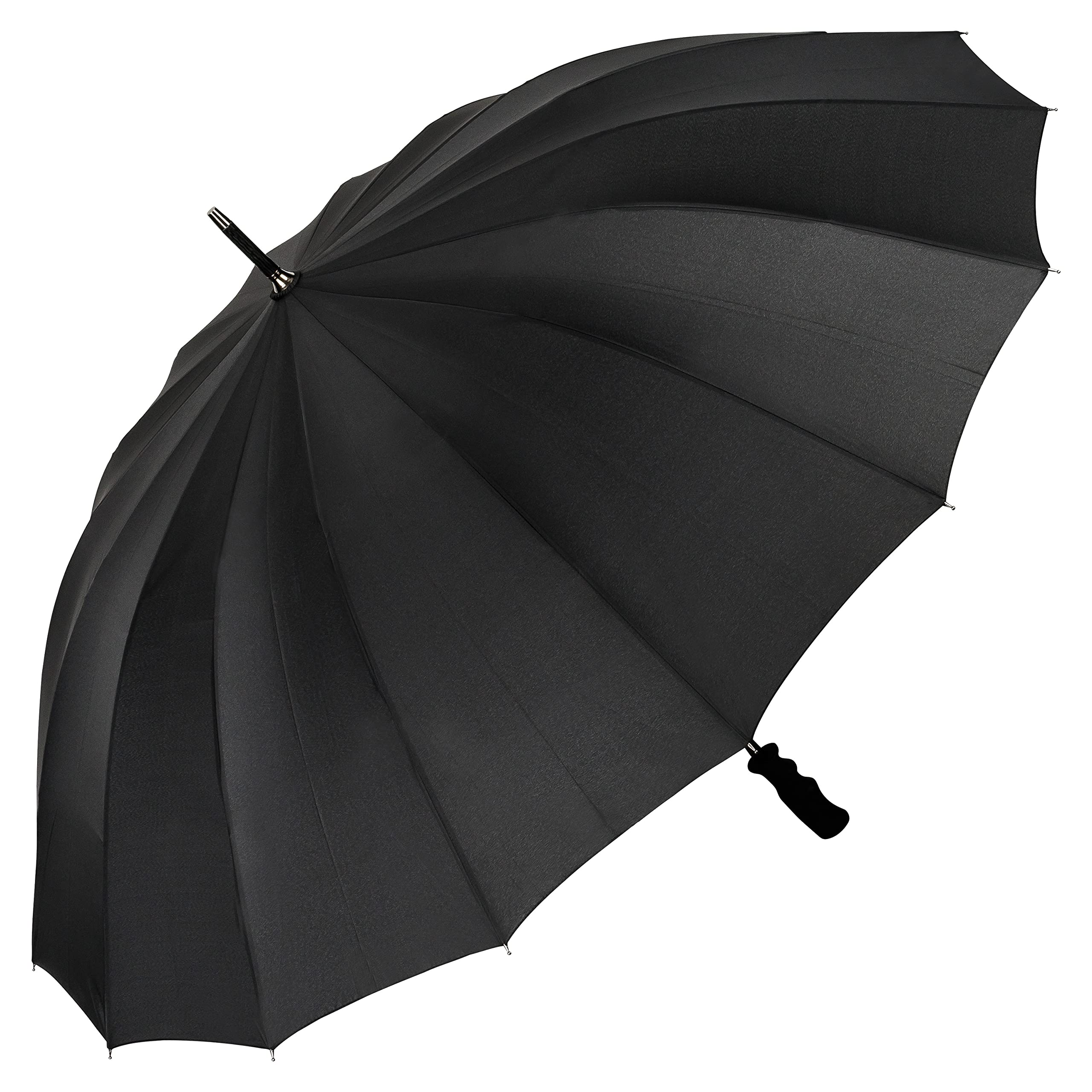 VON LILIENFELD® Umbrella Large XXL Automatic Men Women 2 Persons 16 Segments Stable Cleo Black