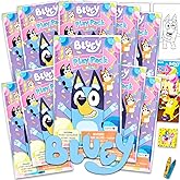 Bluey Play Packs | Goodie Bag Loot Bag Fillers | Party Favors | 10 Mini Play Packs | Bluey Coloring Pad, 2 Mini Crayons, and Sticker | 10-Pack | Officially Licensed