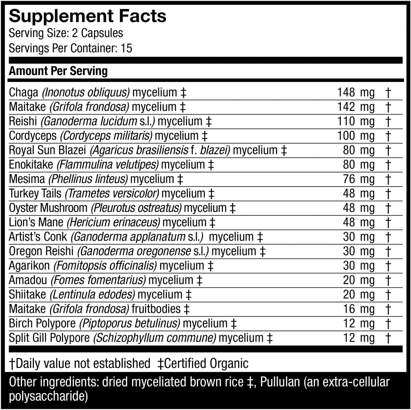 Host Defense, MyCommunity Capsules, Advanced Immune Support, Mushroom Supplement with Lion’s Mane, Reishi, Vegan, Organic, 30 Capsules (15 Servings): Health & Personal Care