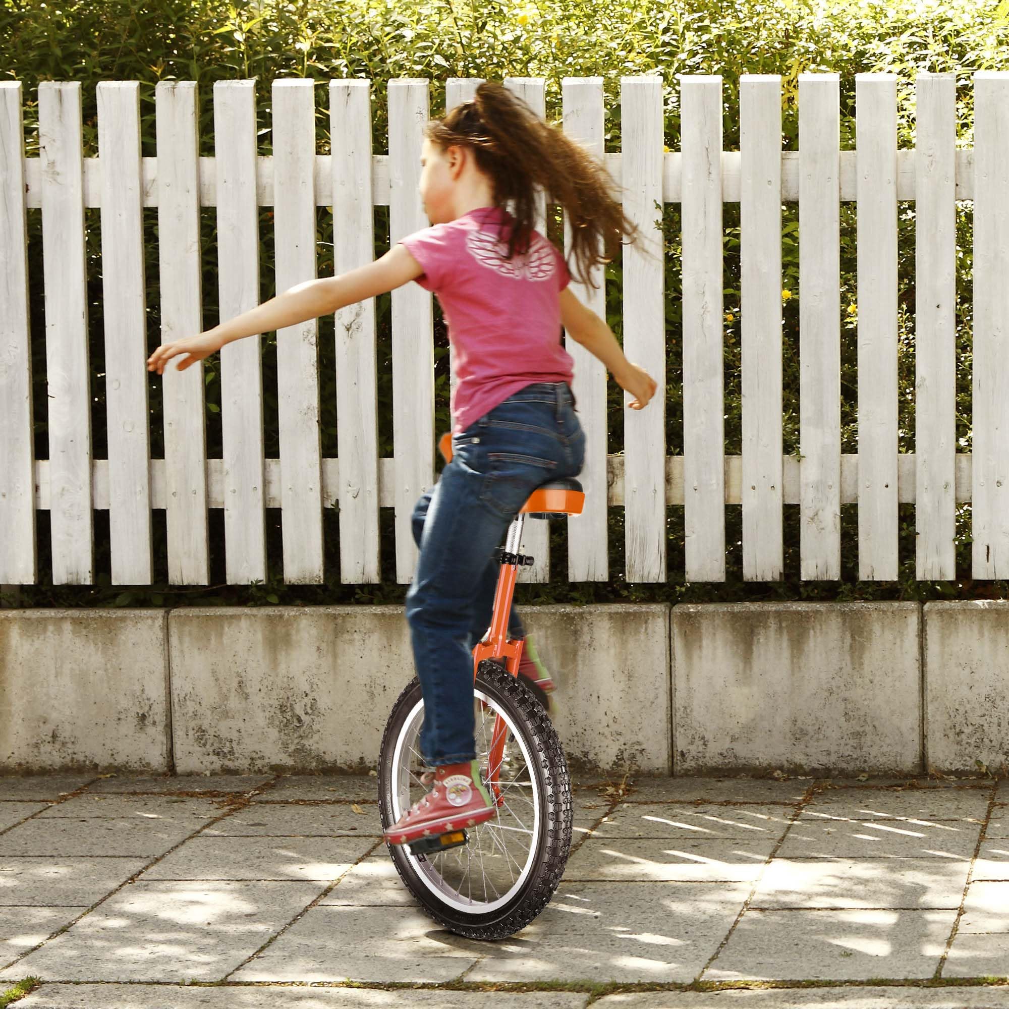 AW 16/18/20/24 Inch Wheel Outdoor Unicycle Adjustable Seat Exercise Bicycle Fit Adults Kids Outdoor Sports Fitness Exercise, for Choice