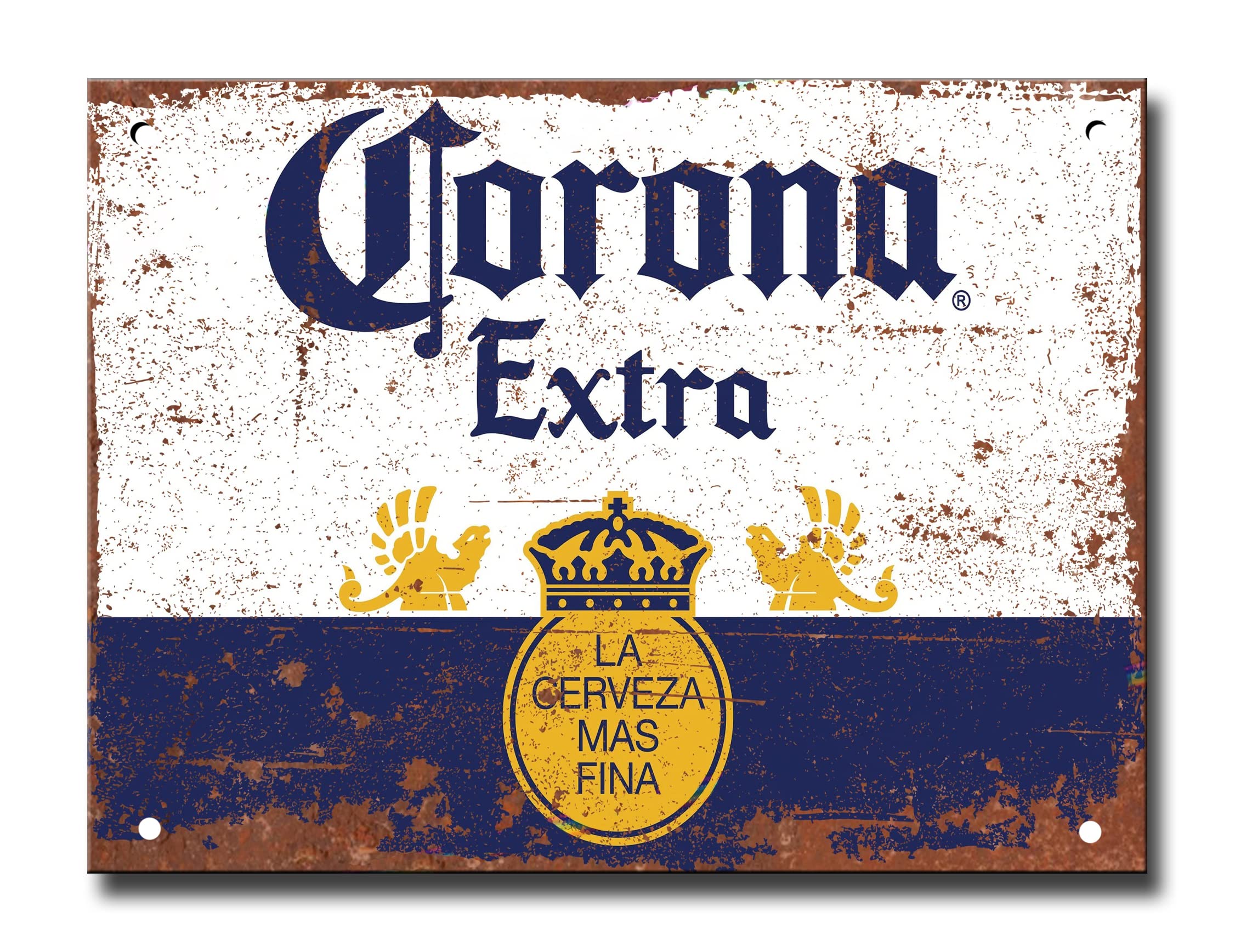 Corona Metal Bar Signs - Fixings Included - Bar Accessories for Home Pub or Outdoor Garden Pub Wall Plaque for Man Cave Gift Ideas Beer Signs with Vintage Memorabilia sign