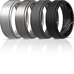 ThunderFit Silicone Wedding Rings for Men