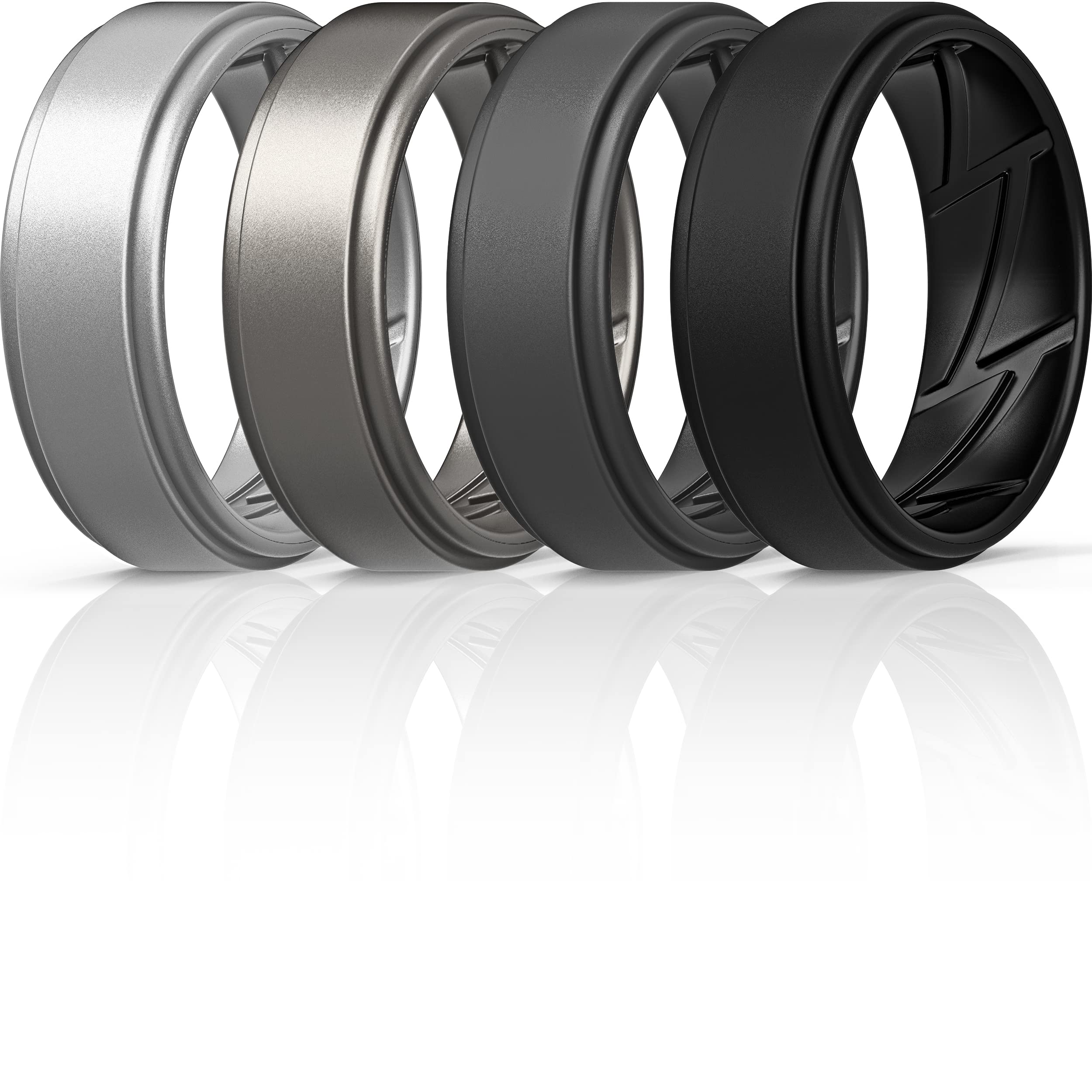 ThunderFit Silicone Wedding Rings for Men