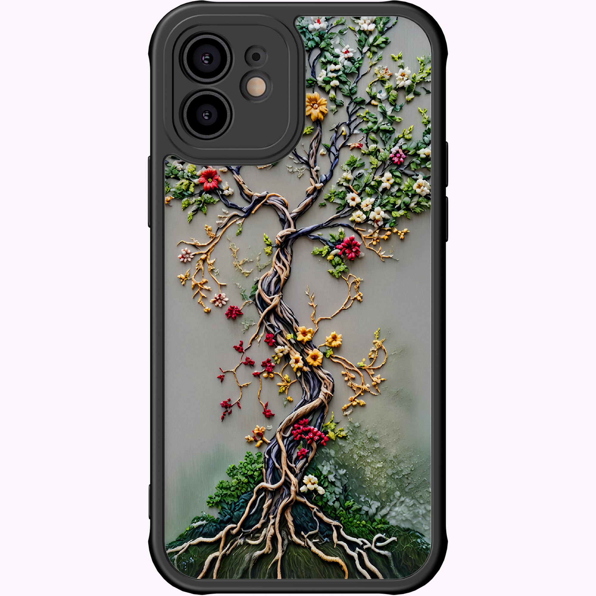 DEENAKIN for iPhone 12 Mini Case Cute,Aesthetic Floral Hard Shell,Compatible with Magsafe,Trendy Unique Cool Retro Western Coquette Protective Slim Phone Cover for Women Girls,Mosaic Tortoise Shell