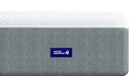 Mister Sandman Serena Matratze 21cm - Gelschaum, Kaltschaum mit 7-Zonen Würfelschnitt, Größe wählbar, 2in1 Härtegrade, Bezug 
