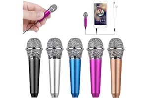 Uniwit Mini Portable Vocal/Instrument Microphone for Voice Video Recording Singing,Vlogging, Podcasting, Tiny Microphone for iPhone Android Phone Computer Latop Notebook Tablet iPad(Rose Red)