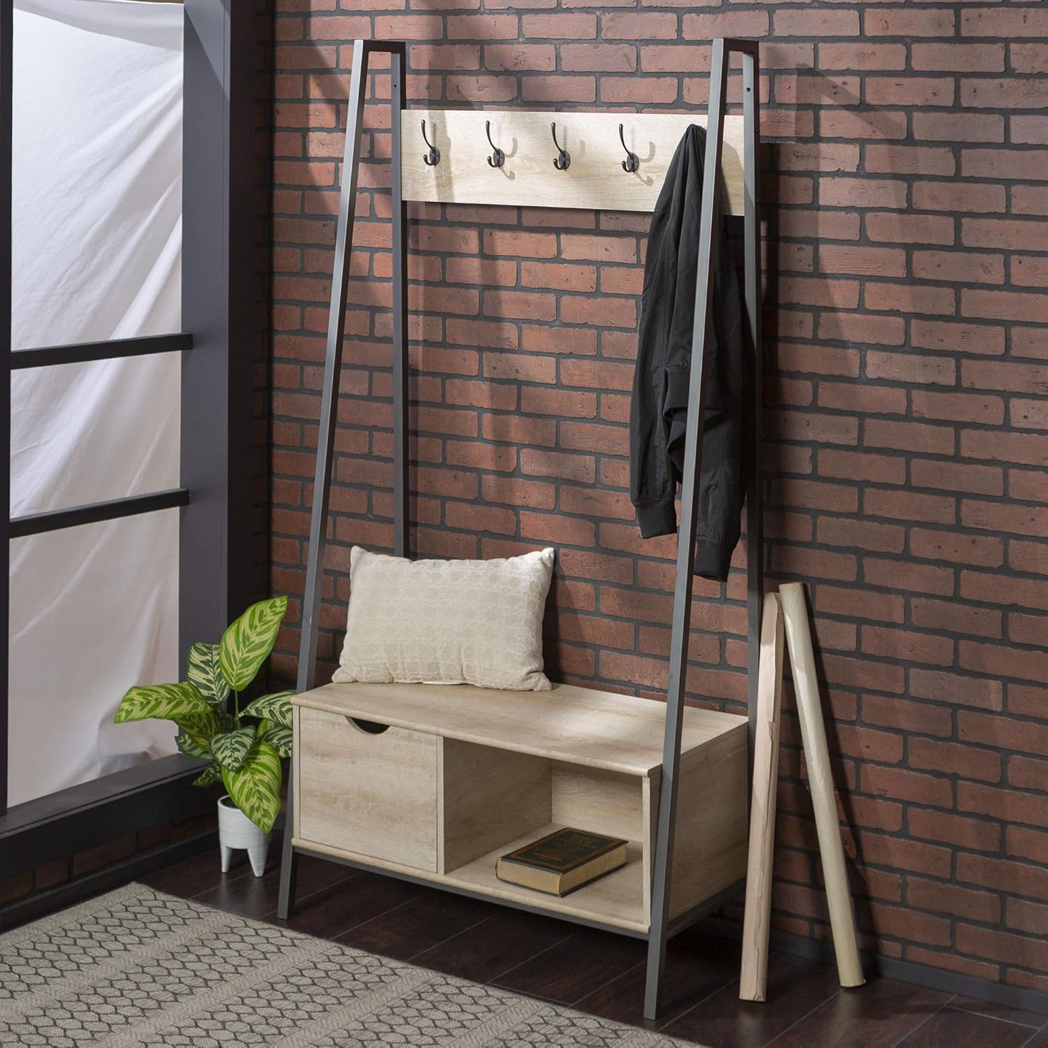 Best Coat Rack Entryway Organizer Driftwood