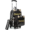 Meetbelify Girls Rolling Backpack Sequin Rolling Backpacks with Wheels for Girls for Elementary School Bag