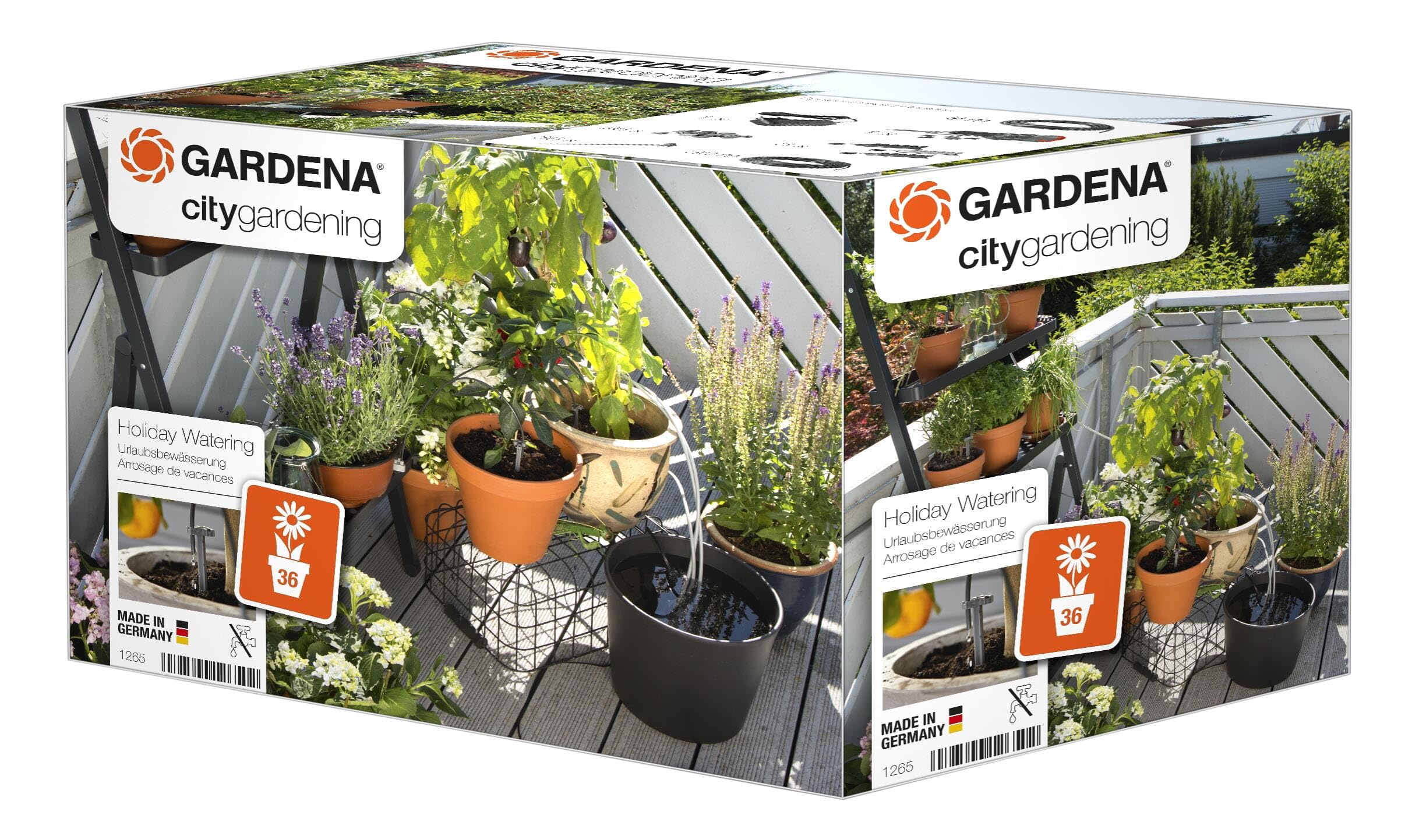 Gardena city gardening Holiday Watering Set: Plant-watering set for indoors and outdoors, individual watering of up to 36 plants (1265-20)