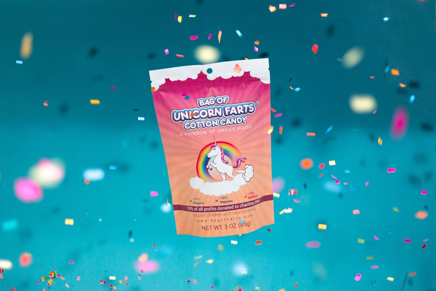 The Original Bag Of Unicorn Farts Cotton Candy Funny Novelty Gift for Unique Birthday Gag Gift for Friends, Mom, Dad, Girl, Boy Grandson Stocking Stuffer While Elephant Christmas : Grocery & Gourmet Food