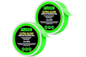 Lockport Glow in The Dark Tape - 2 Pack - 30 Ft x 1 in - Bright - Rechargeable - Reflective - Halloween Decoration, Night Decorations, Safety and Home Marking