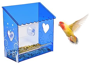 Nature Window Bird Feeder Squirrel Proof Small Acrylic Bird