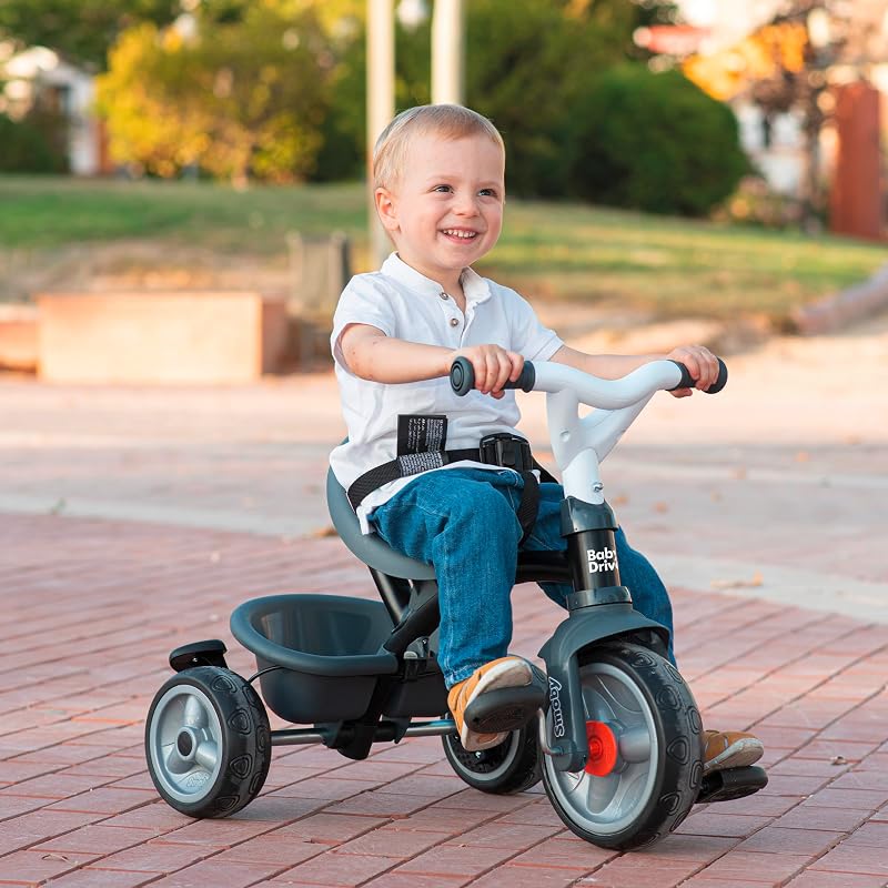 - Baby Driver Grau - 3-in-1 Kinder Dreirad, mitwachsendes Multifunktionsfahrzeug mit Premium Ausstattung, für Kinder ab 10 Monaten