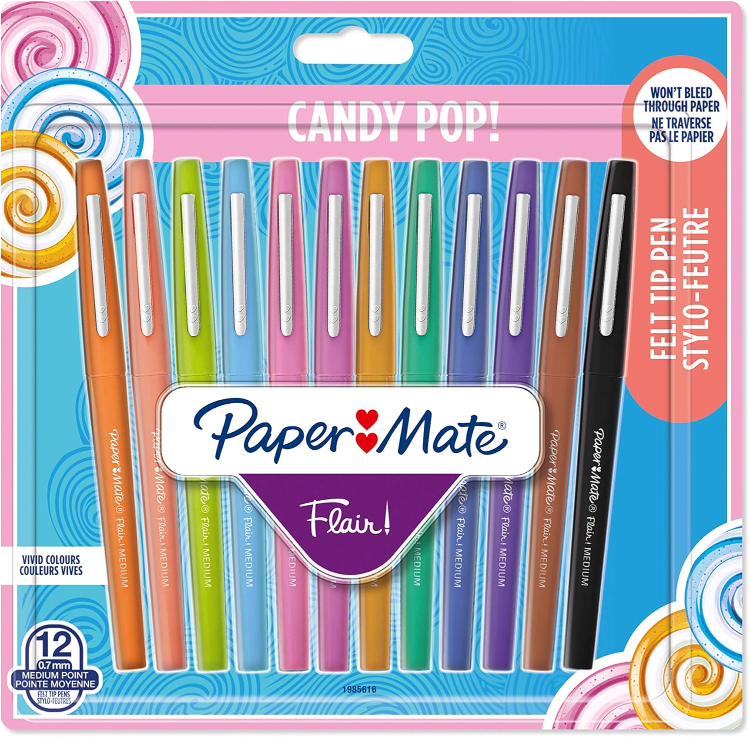 Paper Mate Flair Candy POP Rotuladores, punta mediana, colores surtidos