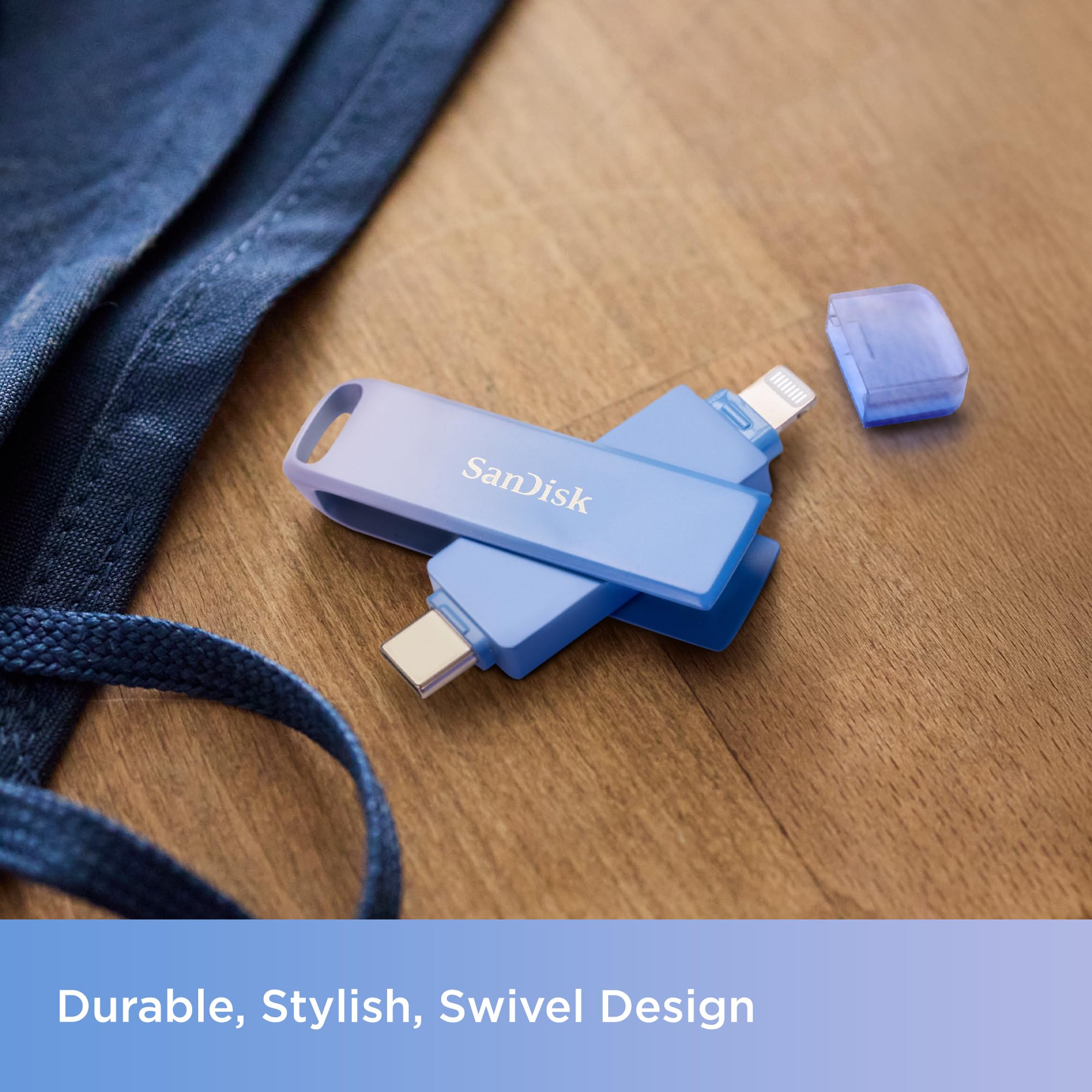 SanDisk 256GB Creator Phone Drive - for iPhone, iPad, Laptop & Mac - Includes USB Type-C and Lightning Connectors - Automatic Backup, 3 Months of Adobe Lightroom Included - SDIXD0N-256G-GN6TP