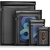 Faraday Bags for Phones - 4 Pack Faraday Pouch Faraday Bags, Faraday Pouch Key Fob Protector, Faraday Bag for Laptops & Phones & Tablets & Car Keys for Waterproof & Fireproof