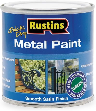 Rustins Metal Paint Green 250ml Durable Weather-Resistant Quick Dry