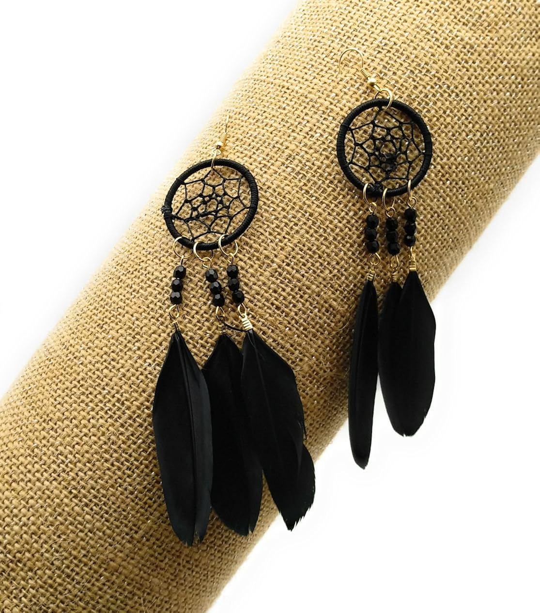 satyam kraft feather dangle & drop earrings for women