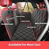 KYG Car Seat Cover Hammock with Side Protection 135 x 148 cm Red Black view 6