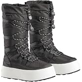 Baffin Women's GENEVA Tall Waterproof Insulated Winter Snow Boots | Tundra Rated, Breathable Nylon Shell, Wedge Base, Slip-Resistant Outsole
