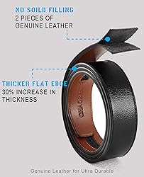 CHAOREN Leather Ratchet Belt Men - Customizable