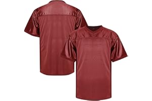 TKJPYWYH Blank Football Jersey,Men's Practice Jersey Football Athletic Shirt,Hip Hop Sports Blank T-Shirt S-3XL