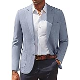 PJ PAUL JONES Mens Casual Sport Coats Two Button Slim Fit Blazer Lightweight Pattern Lined Notch Lapel Suit Jacket