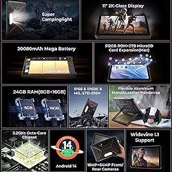 HOTWAV R9 Plus Rugged Tablet, 11 Inch 2K