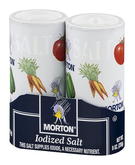 Morton iodized salt shakers - 2 ct (024600010436)