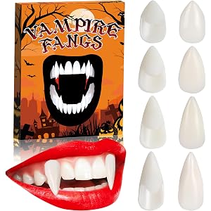 Vampire Teeth Fake Fangs for Cosplay Party Props Halloween Party Fangs Favors White Horror False Teeth Favors