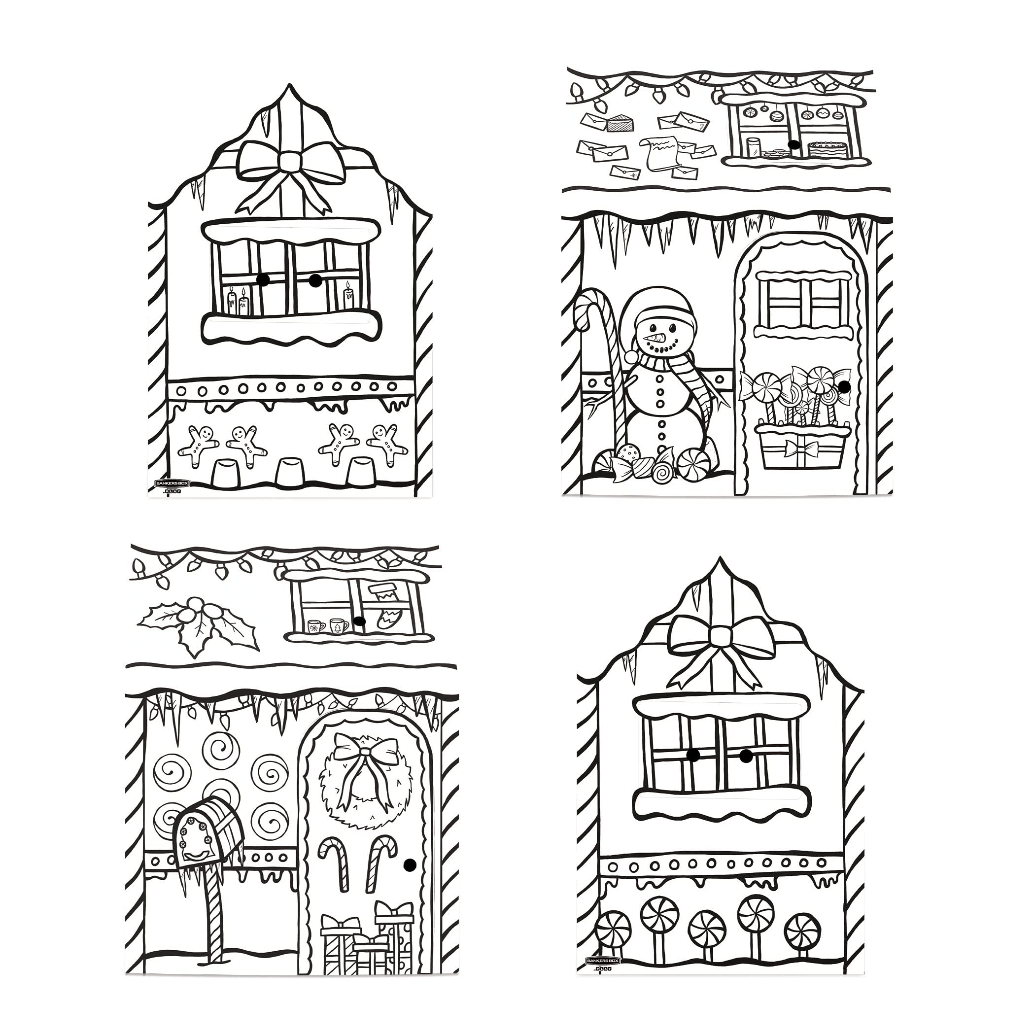 Bankers Box at Play Large Color in Gingerbread Playhouse, Cardboard Playhouse and Life Size Craft Activity for Kids and Families