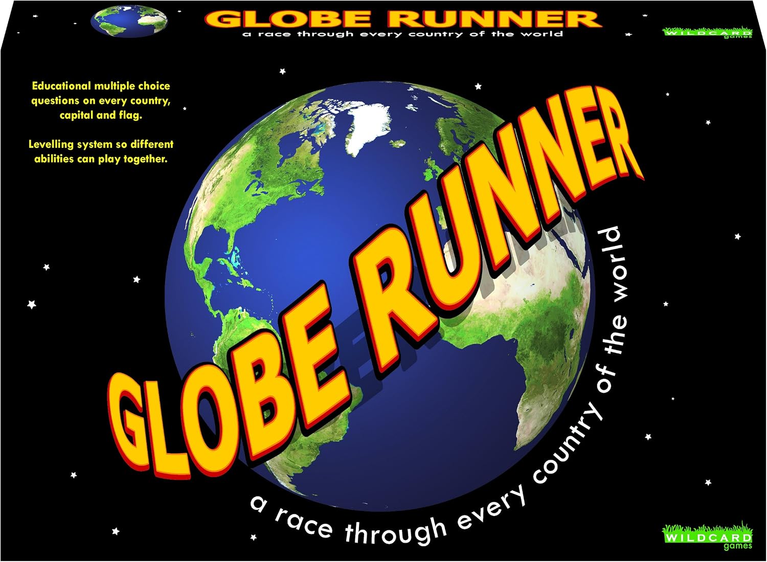 GLOBE RUNNER - Educational Geography Family Board Game for both Kids and Adults that Races Around the World Through Every Country
