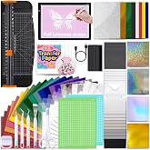 Convend 103-Piece Accessories Kit for Joy Xtra with HTV and Card Supplies | Include LED Pad, Paper Cutter, adhesive vinyl, transfer paper, mats and weeding tools.
