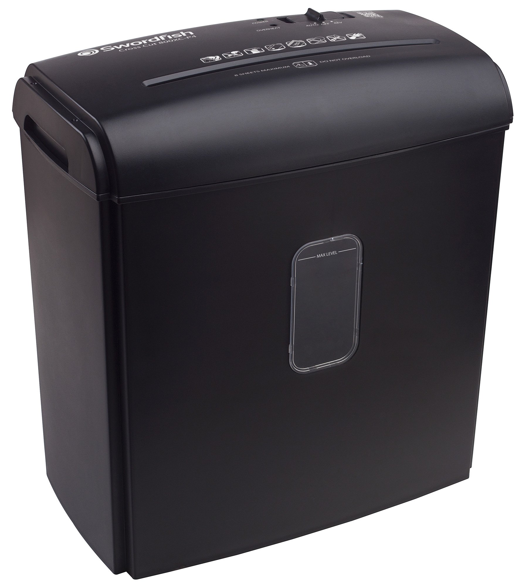 Swordfish 40361"800XC-P4" Cross Cut Paper/Document Shredder,Black